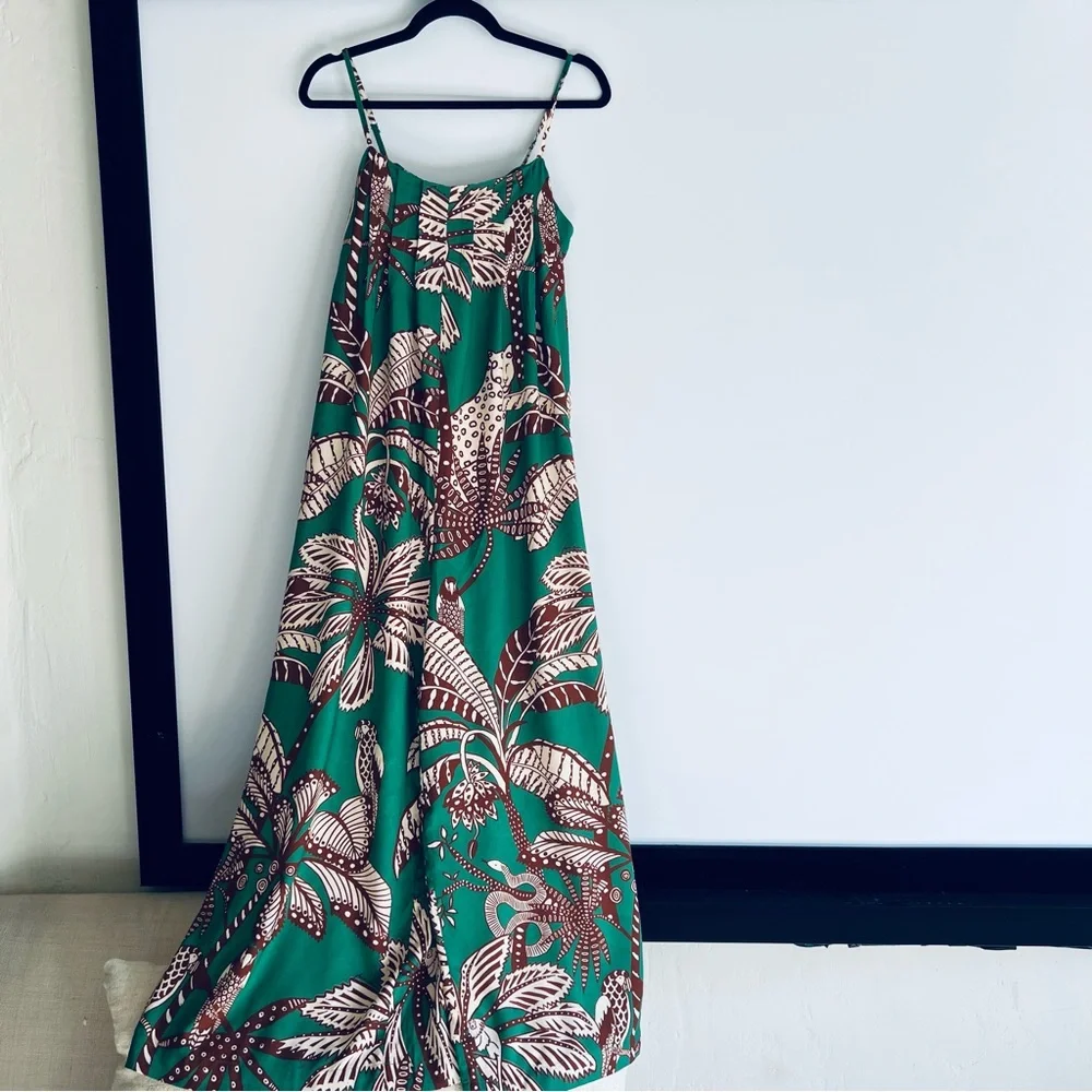 FARM Rio x Anthropologie Waistless Amazonia Printed Jumpsuit Size Small NWT - Picture 7 of 13